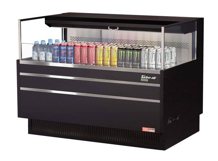 Turbo Air TOM-48L-UF-W(B)-1S-N TO Series 46.75'' Air Curtain Open Display Merchandiser