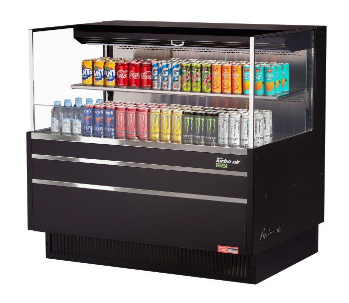 Turbo Air TOM-48L-UF-W(B)-2S-N TO Series 46.75'' Air Curtain Open Display Merchandiser