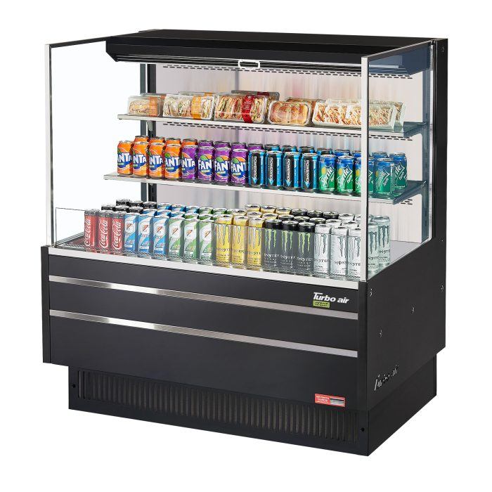 Turbo Air TOM-48L-UF-W(B)-3S-N TO Series 46.75'' Air Curtain Open Display Merchandiser