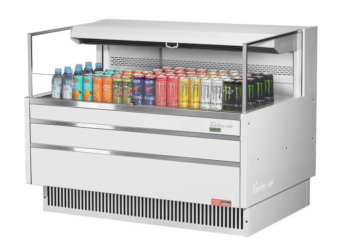 Turbo Air TOM-48L-UF-W(B)-1S-N TO Series 46.75'' Air Curtain Open Display Merchandiser