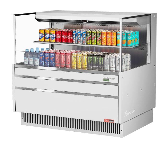 Turbo Air TOM-48L-UF-W(B)-2S-N TO Series 46.75'' Air Curtain Open Display Merchandiser