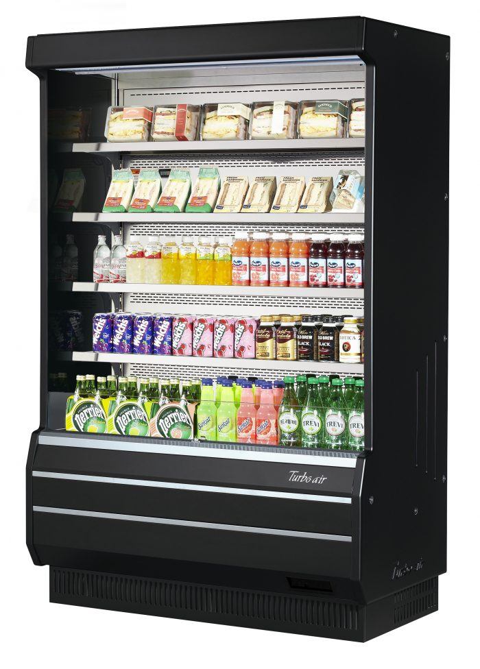 Turbo Air TOM-50B-SP(-A)-N TO Series 50.88'' Air Curtain Open Display Merchandiser