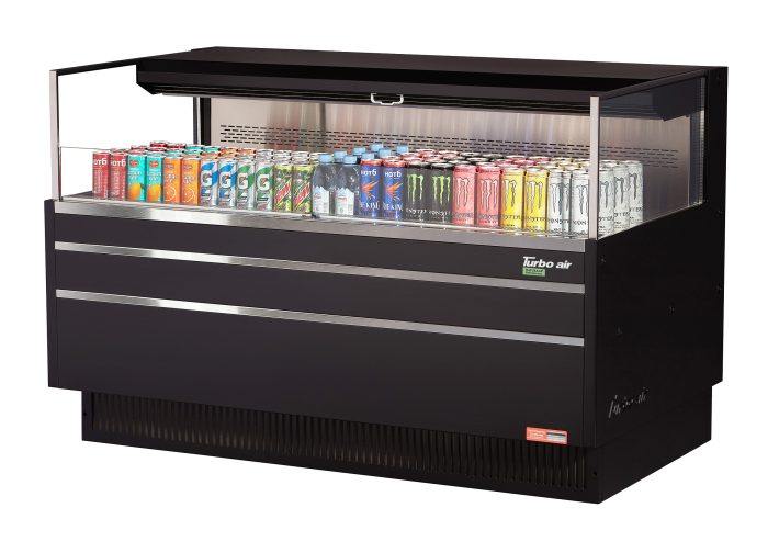 Turbo Air TOM-60L-UF-W(B)-1S-N TO Series 58.75'' Air Curtain Open Display Merchandiser