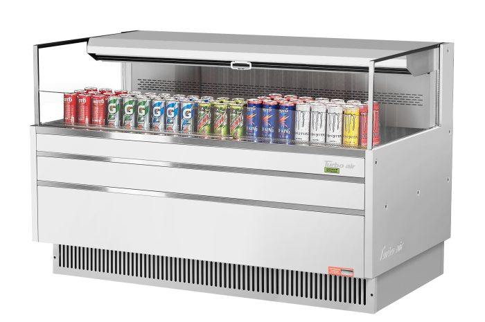Turbo Air TOM-60L-UF-W(B)-1S-N TO Series 58.75'' Air Curtain Open Display Merchandiser