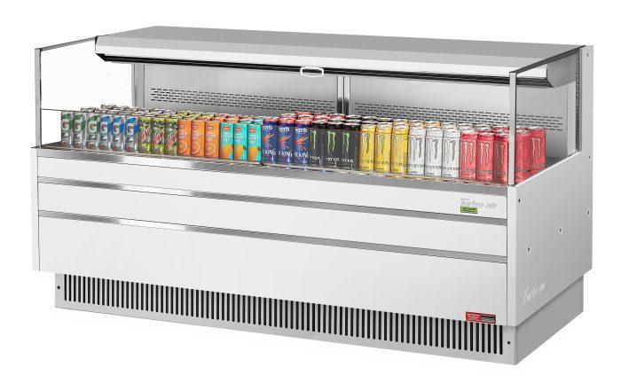 Turbo Air TOM-72L-UF-W(B)-1S-N TO Series 70.75'' Air Curtain Open Display Merchandiser