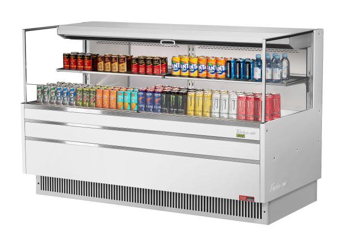 Turbo Air TOM-72L-UF-W(B)-2S-N TO Series 70.75'' Air Curtain Open Display Merchandiser
