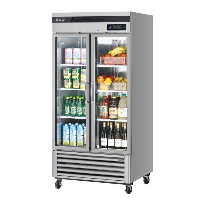 Turbo Air TSR-35GSD-N TS Series Bottom Mounted 2 Glass Doors Refrigerator