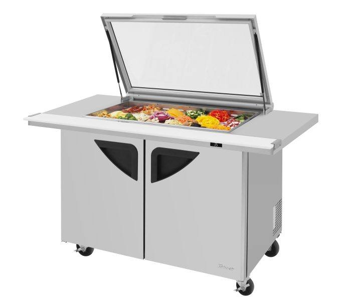 Turbo Air TST-48SD-18-E-N-GL TS Series Refrigerated Counter, Mega Top Sandwich / Salad Unit
