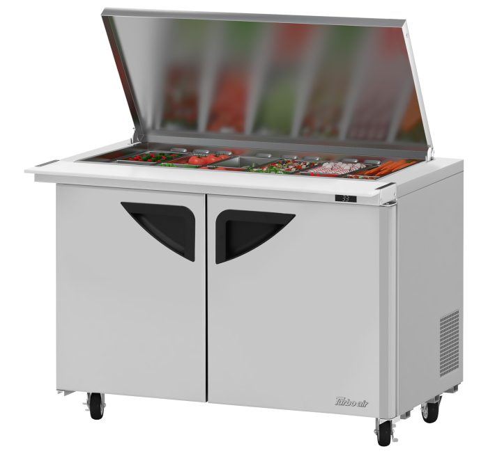 Turbo Air TST-48SD-18-N-FL TS Series 48 1/4" Sandwich/Salad Prep Table w/ Refrigerated Base, 115v