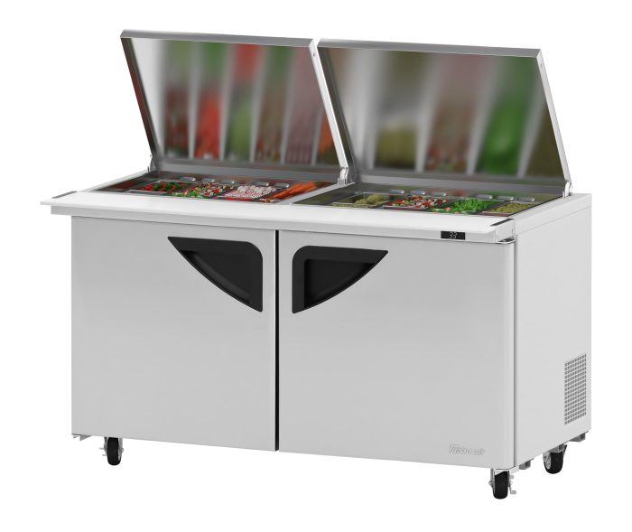 Turbo Air TST-60SD-24-N-FL TS Series 60 1/4" Sandwich/Salad Prep Table w/ Refrigerated Base, 115v