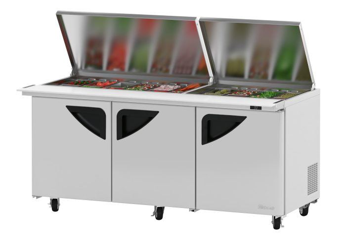 Turbo Air TST-72SD-30-N-FL TS Series 72 5/8" Sandwich/Salad Prep Table w/ Refrigerated Base, 115v
