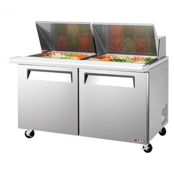 Turbo Air EST-60-24-N-V ES Series 60" Two Section Mega Top Sandwich Prep Table