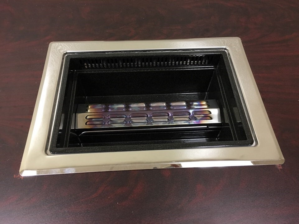 JSDR-400 Square Downdraft Grill/Roaster - Full Set (Burner + Table)