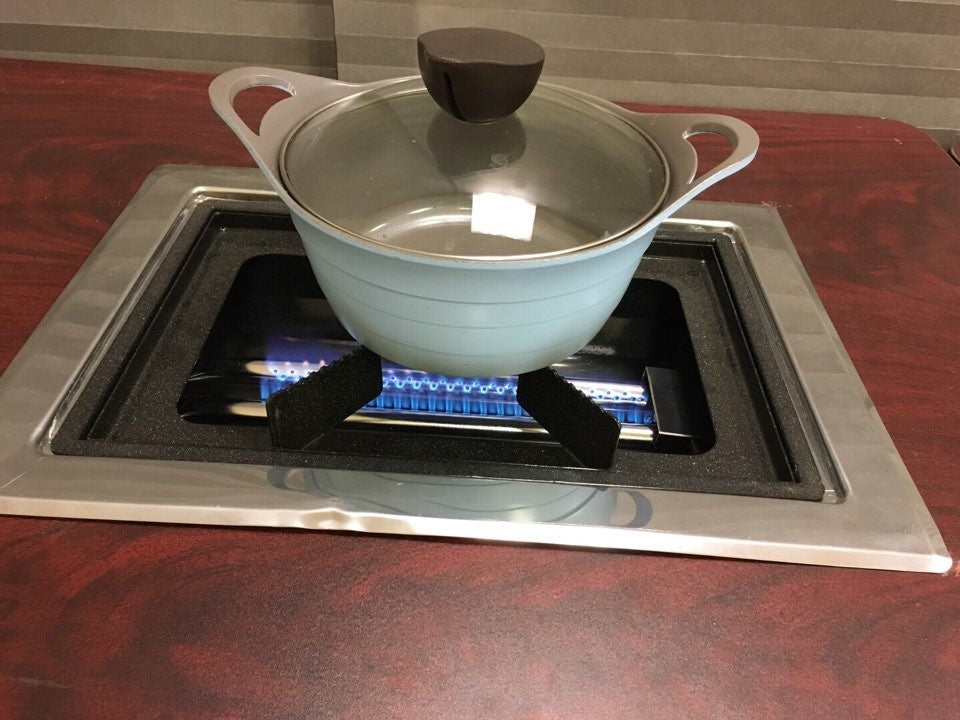 JSDR-400 Square Downdraft Grill/Roaster - Full Set (Burner + Table)