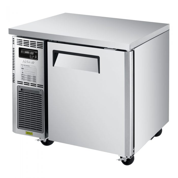 Turbo Air JUR-36S-N6 J Series 36" Narrow Depth Solid Door Undercounter Refrigerator with Side Mounted Compressor