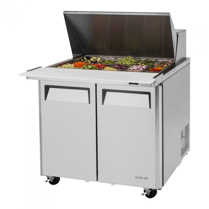 Turbo Air MST-36-15-N6 MS Series 36" 2 Door Mega Top Refrigerated Sandwich Prep Table