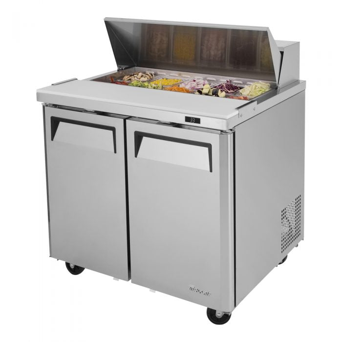 Turbo Air MST-36-N6 M3 Series 36" 2 Door Stainless Steel Refrigerated Sandwich Prep Table