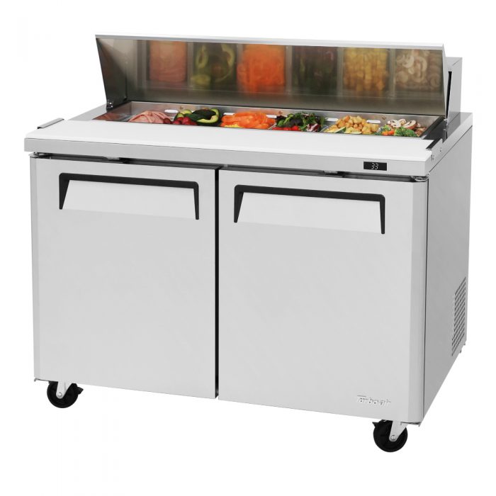 Turbo Air MST-48-N M3 Series 48" 2 Door Stainless Steel Refrigerated Sandwich Prep Table