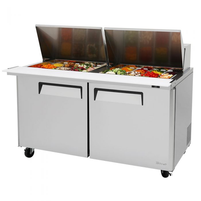 Turbo Air MST-60-24-N M3 Series 60" 2 Door Mega Top Stainless Steel Refrigerated Sandwich Prep Table