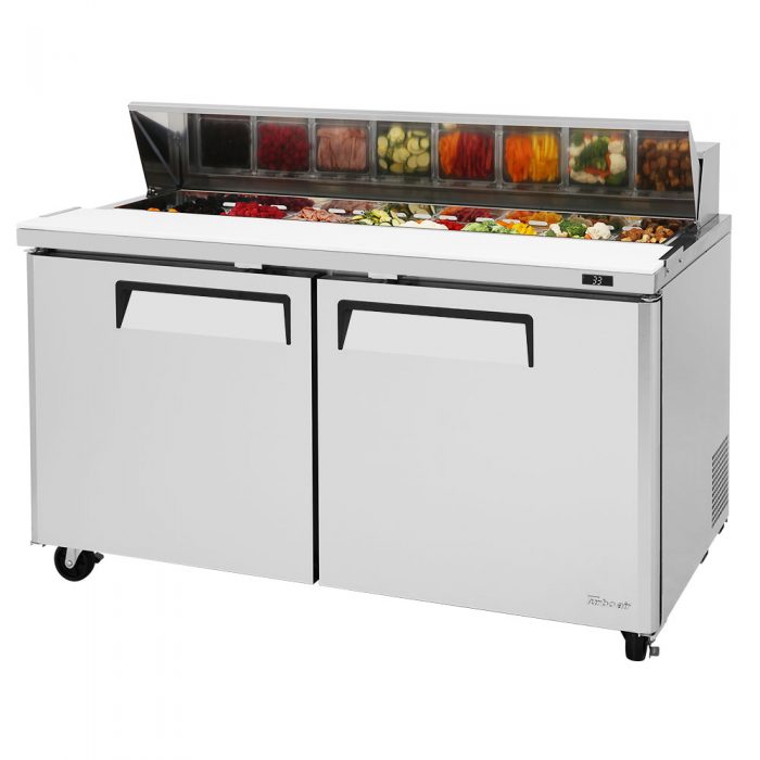 Turbo Air MST-60-N M3 Series 60" 2 Door Stainless Steel Refrigerated Sandwich Prep Table