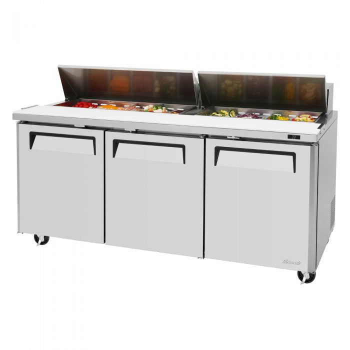 Turbo Air MST-72-N M3 Series 72" 3 Door Stainless Steel Refrigerated Sandwich Prep Table