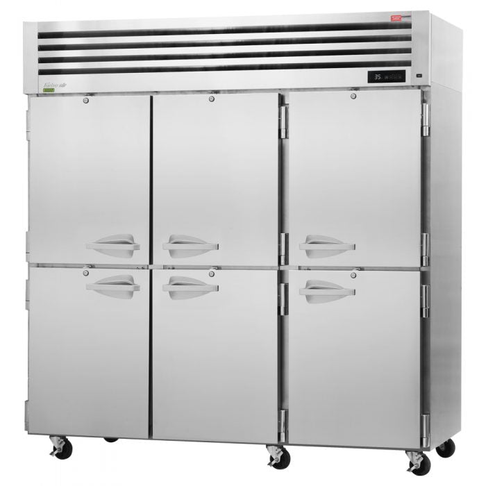 Turbo Air PRO-77-6R-N PR Series Three Section Reach In Refrigerator, (6) Left/Right Hinge Solid Doors, 115v