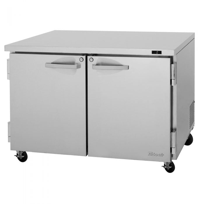 Turbo Air PUF-48-N PU Series 48" Two Solid Door Undercounter Freezer, 12.2 cu. ft.