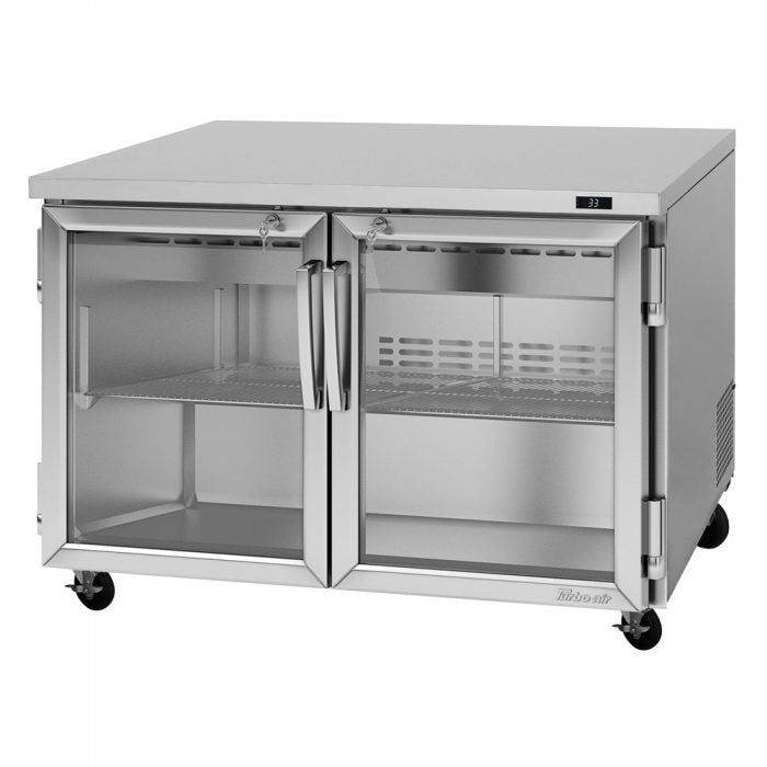 Turbo Air PUR-48-G-N PU Series 48" Two Glass Door Undercounter Refrigerator, 12.2 cu. ft.