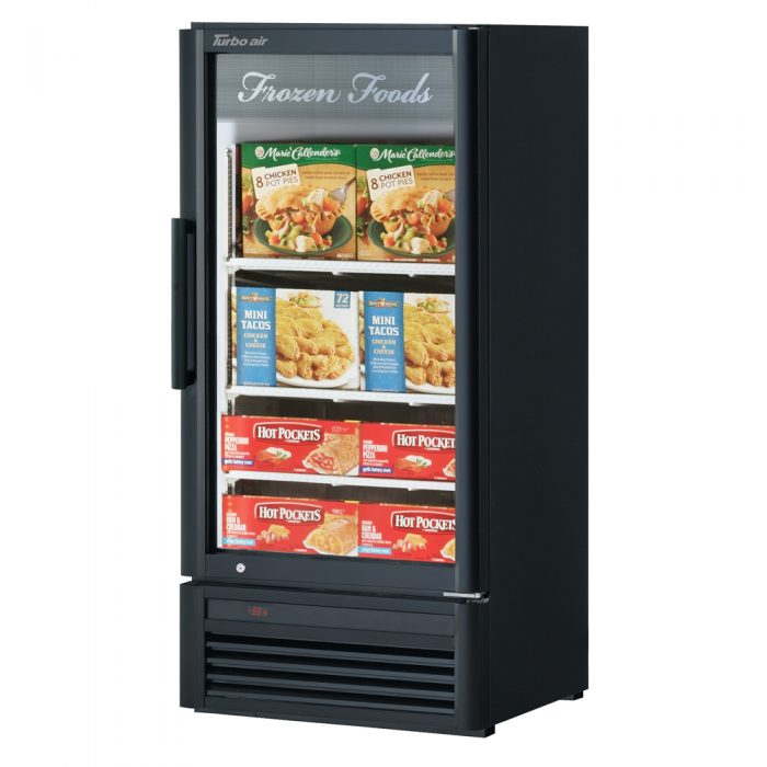 Turbo Air TGF-10SD-N TG Series 25 3/4" One Section Display Freezer w/ Swing Door - Bottom Mount Compressor, White, 115v