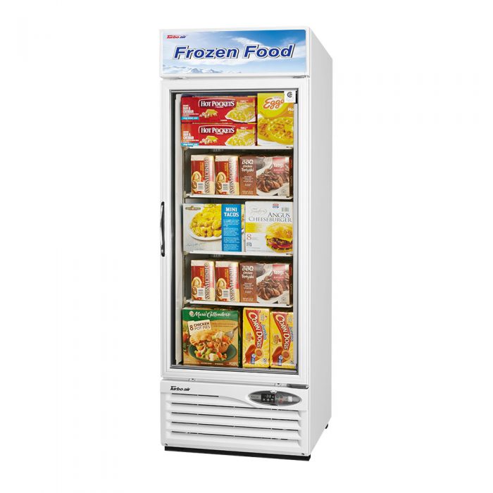 Turbo Air TGF-23F(B)-N TG Series 27'' 17.7 cu. ft. 1 Section Black Glass Door Merchandiser Freezer