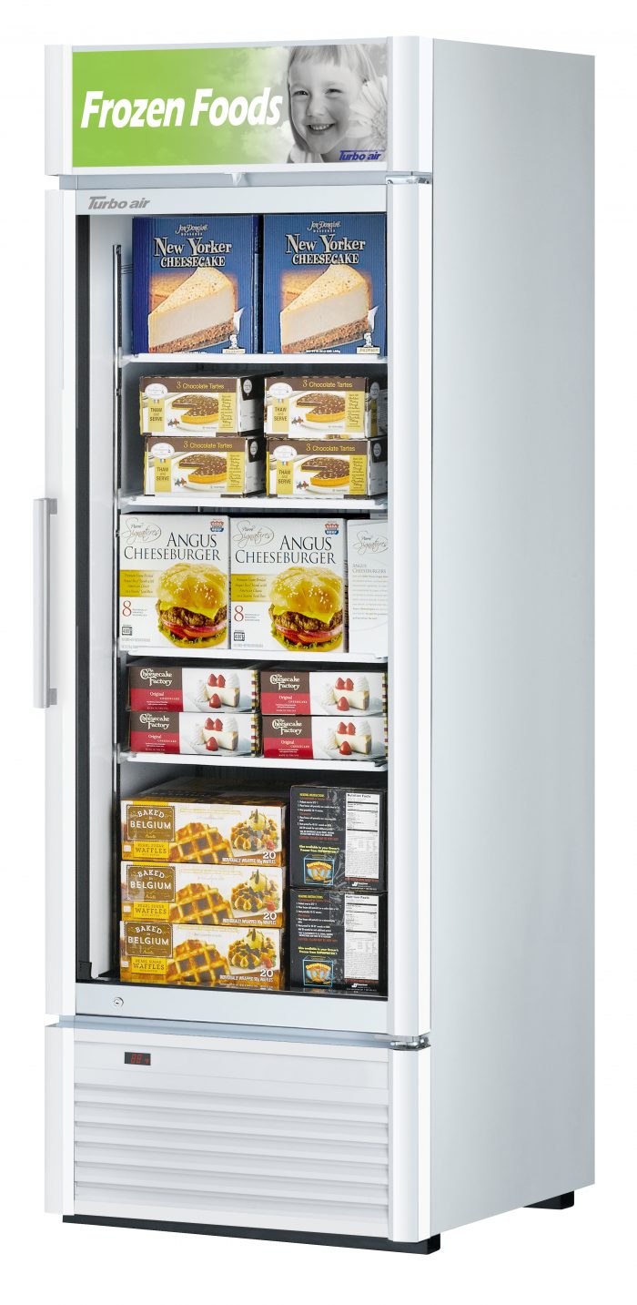 Turbo Air TGF-23SD-N TG Series 27" One Section Display Freezer w/ Swing Door - Bottom Mount Compressor, Black, 115v
