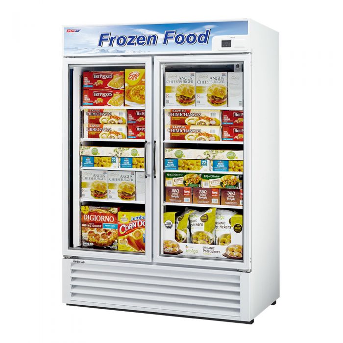 Turbo Air TGF-49F(B)-N TG Series 54.38'' 39.88 cu. ft. 2 Section Black Glass Door Merchandiser Freezer