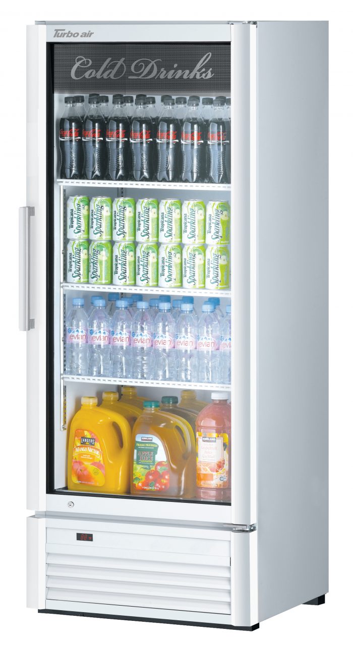 Turbo Air TGM-12SD-B-N6 TG Series Super Deluxe Series 26" Black Single Glass Door Refrigerated Merchandiser