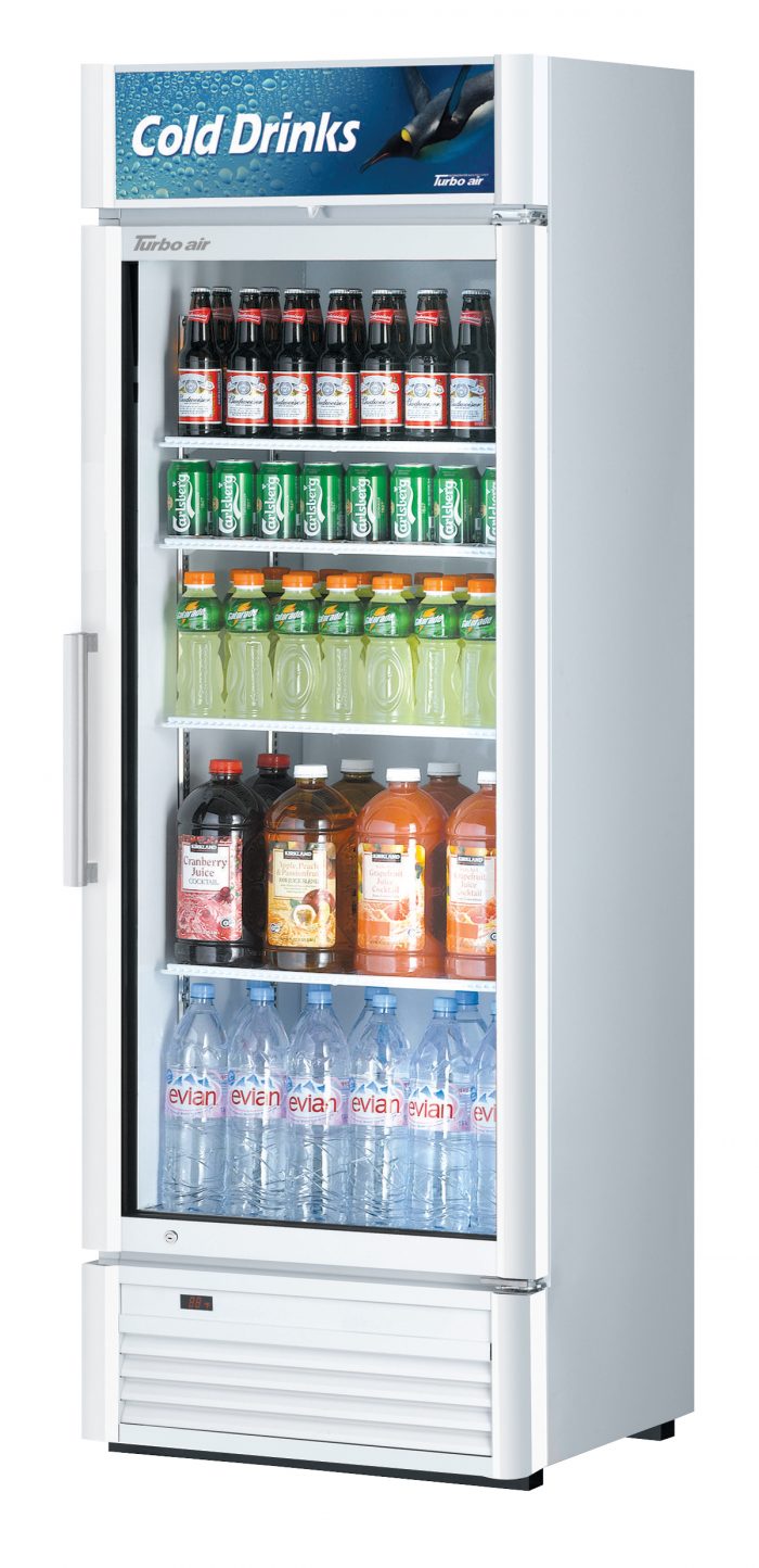 Turbo Air TGM-15SD-B-N6 TG Series Super Deluxe Series 26" Black Single Glass Door Refrigerated Merchandiser
