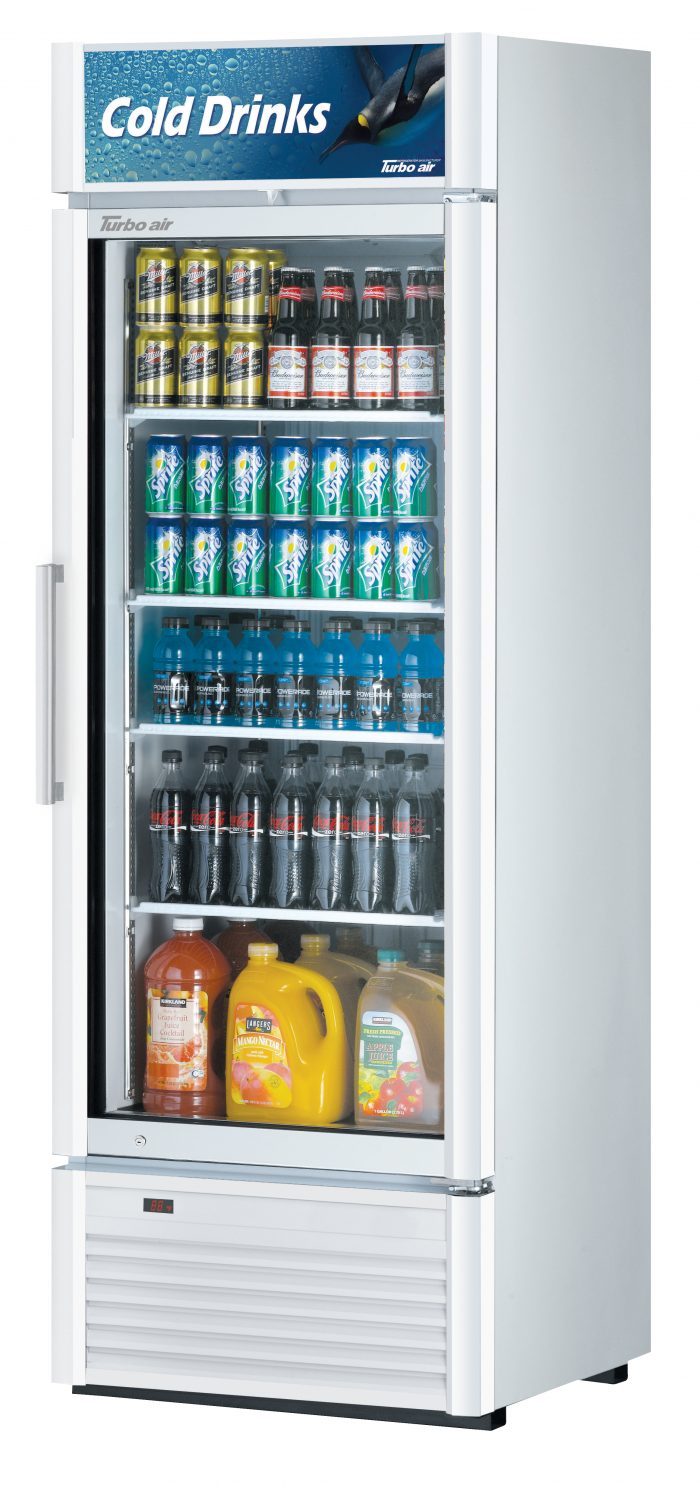 Turbo Air TGM-20SD-N6 TG Series Super Deluxe Series 27" =Single Glass Door Refrigerated Merchandiser