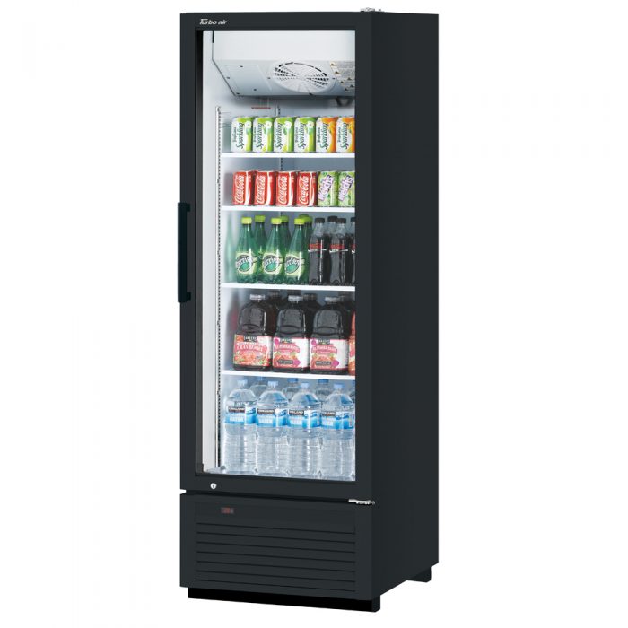 Turbo Air TGM-23SDH-N6 TG Series 27" Black Refrigerated Glass Door Merchandiser