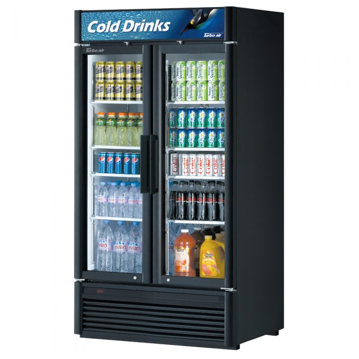 Turbo Air TGM-35SD-B-N TG Series Super Deluxe Series 40" Two Glass Door Refrigerated Merchandiser
