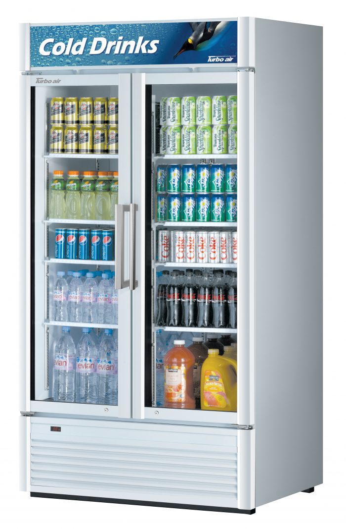 Turbo Air TGM-35SD-B-N TG Series Super Deluxe Series 40" Two Glass Door Refrigerated Merchandiser