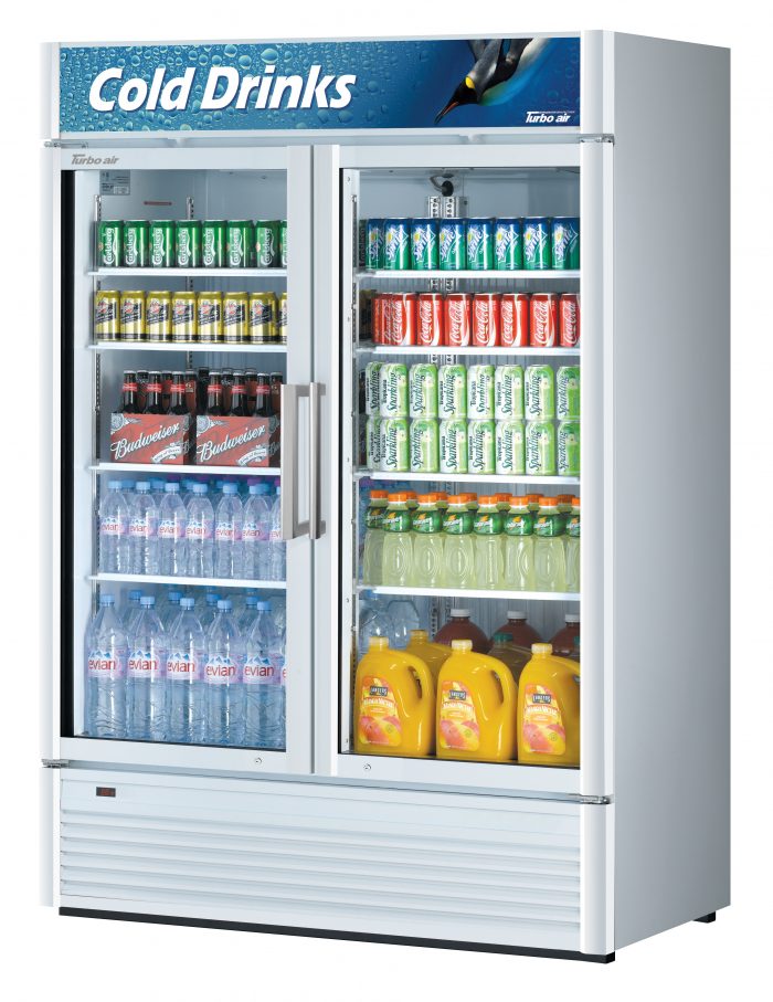 Turbo Air TGM-47SD-N TG Series Super Deluxe Series 54" Two Glass Door Refrigerated Merchandiser