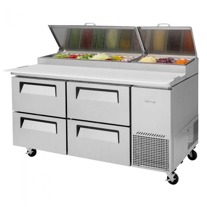 Turbo Air TPR-67SD-D4-N TP Series 67" 4 Drawer Pizza Prep Table
