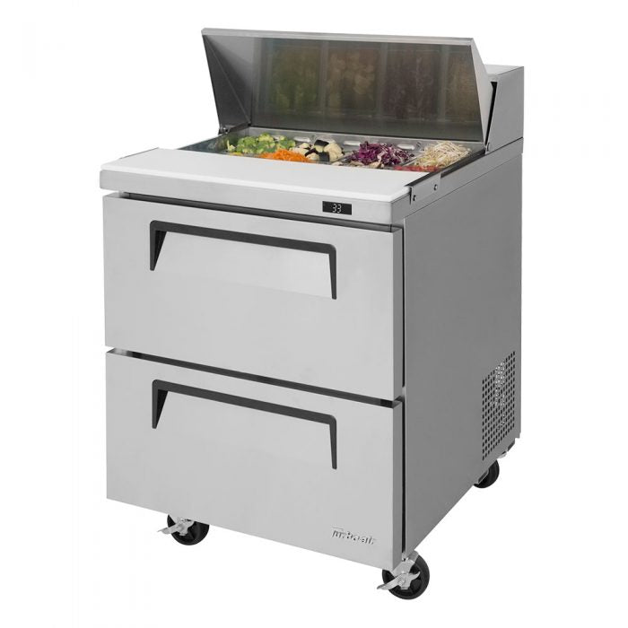 Turbo Air TST-28SD-D2-N TS Series 28" 2 Drawer Refrigerated Sandwich Prep Table