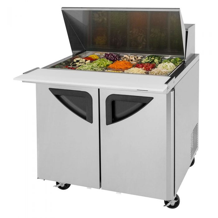 Turbo Air TST-36SD-15-N6 TS Series 36" 2 Door Mega Top Refrigerated Sandwich Prep Table