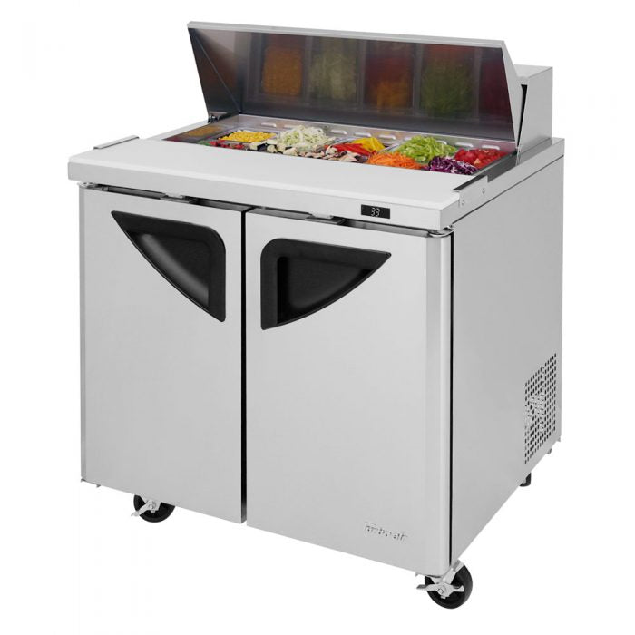 Turbo Air TST-36SD-N6 TS Series 36" 2 Door Refrigerated Sandwich Prep Table