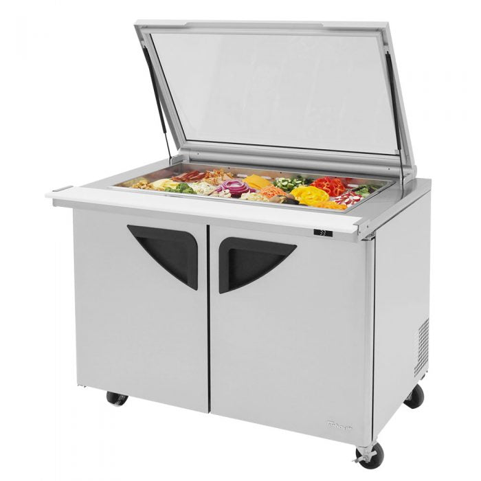 Turbo Air TST-48SD-18-N-GL TS Series 48" Sandwich/Salad Prep Table w/ Refrigerated Base, 115v