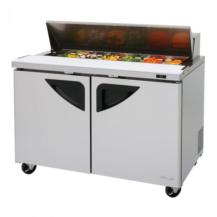 Turbo Air TST-48SD-N TS Series 48" Super Deluxe 2 Door Refrigerated Sandwich Prep Table