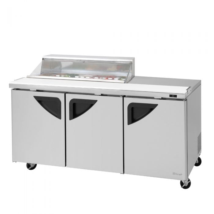Turbo Air TST-72SD-12S-N-CL TS Series 72 5/8" Sandwich/Salad Prep Table w/ Refrigerated Base, 115v