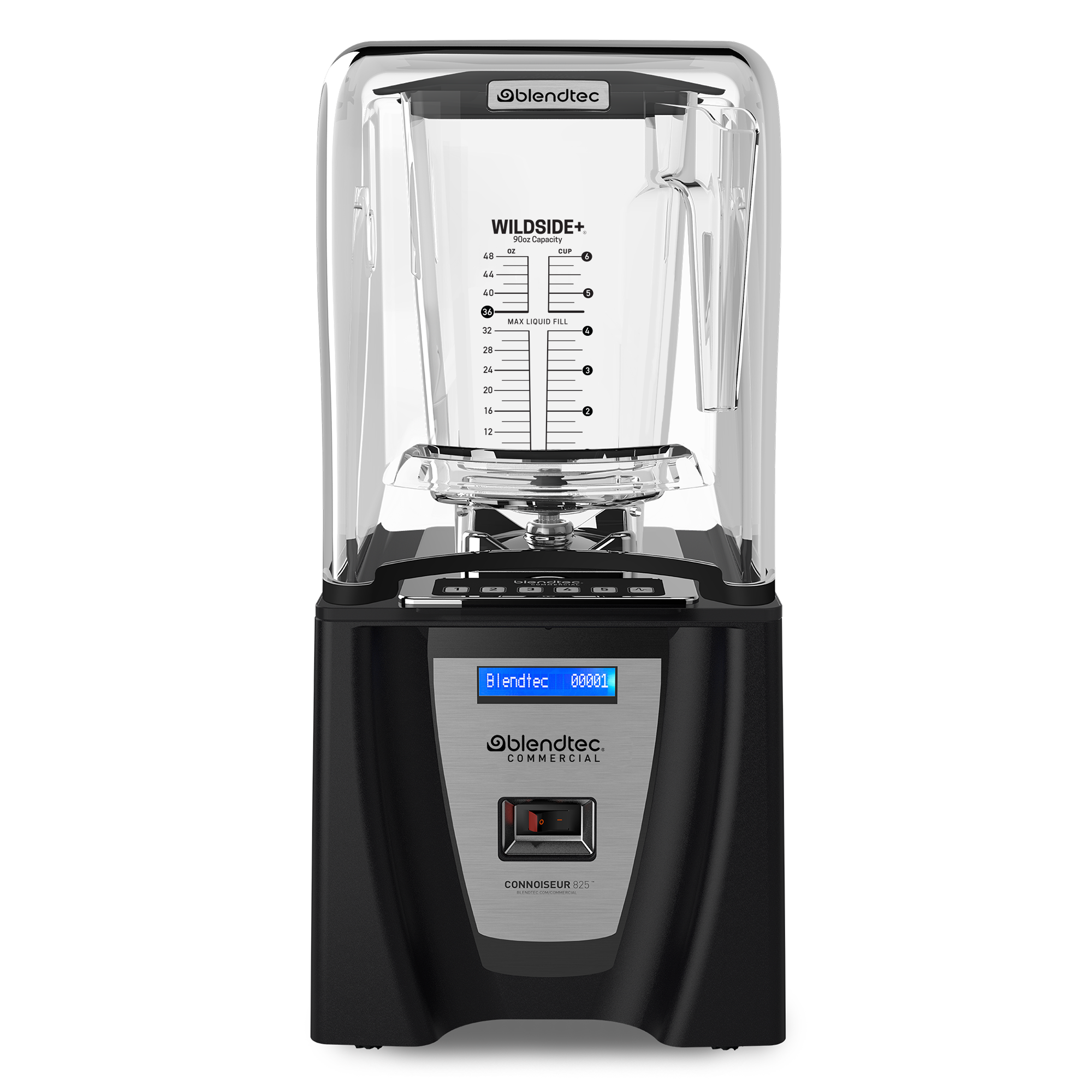 Blendtec C825C11E-A1GA1D Countertop Connoisseur 825 SpaceSaver Blender Package With One 90 oz WildSide Jar, 120V 1800 Watts
