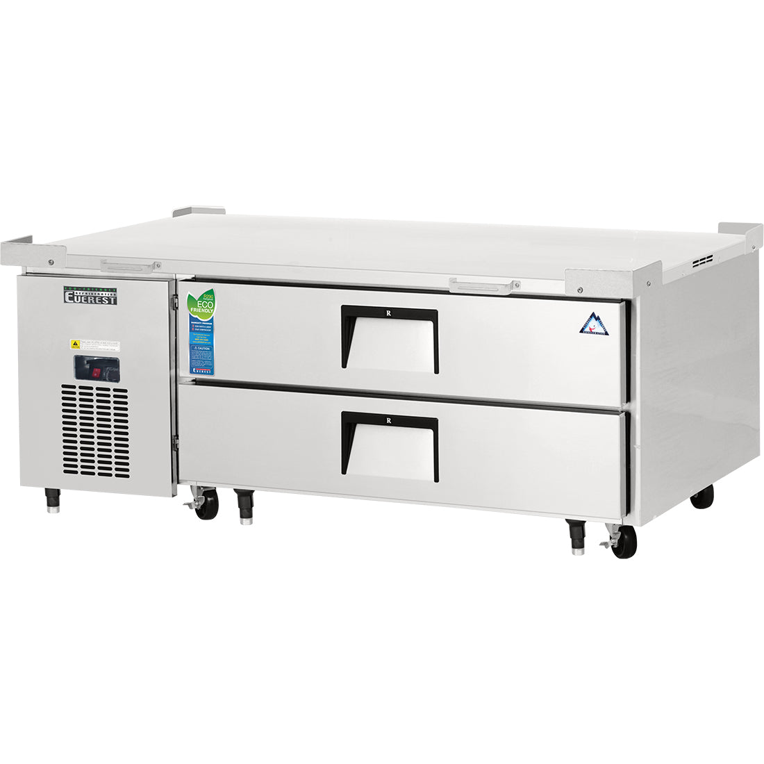 Everest EC Series-ECB52-60D2 One Section Two Drawer Side Mount Refrigerated Chef Base - 115V