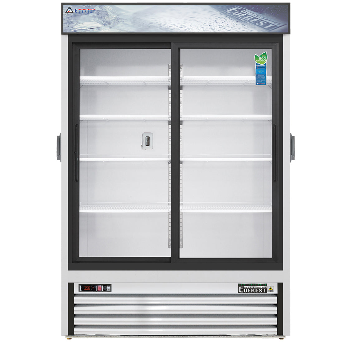 Everest EM Series-EMGR48C White Double Sliding Glass Door Chromatography Refrigerator - 48 Cu. Ft.