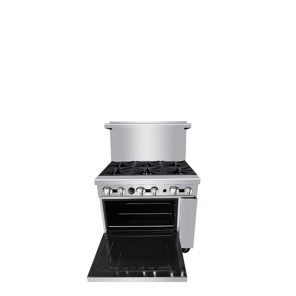 Atosa Cookrite - AGR-6B - 36″ Gas Range with Six (6) Open Burners